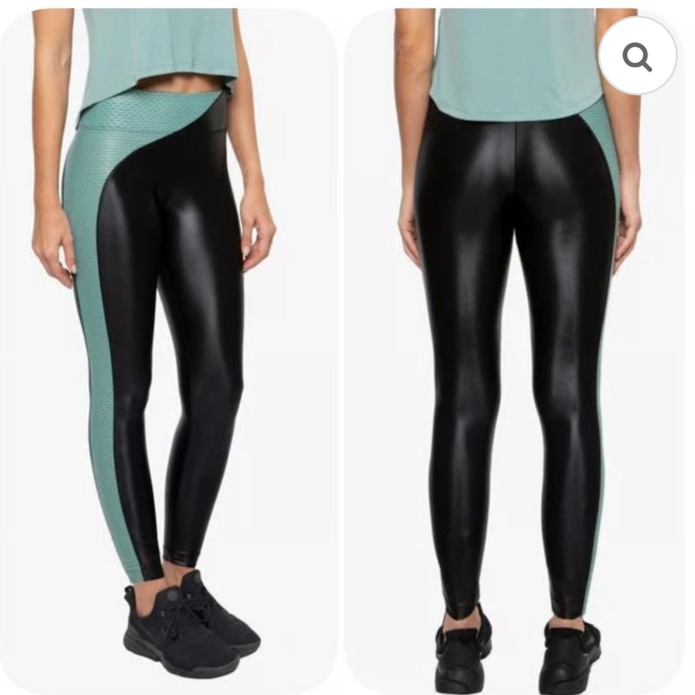 KORAL NWT New Chase High Rise Infinity Leggings Black & Green Size Large
